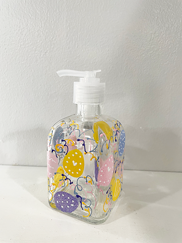 Hand Painted Easter Soap Dispenser Colorful eggs