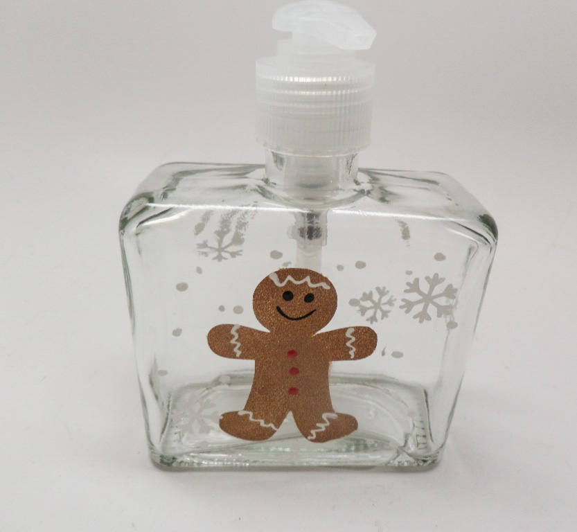 Gingerbread Soap Dispenser Hand Painted 8.5 oz dispenser