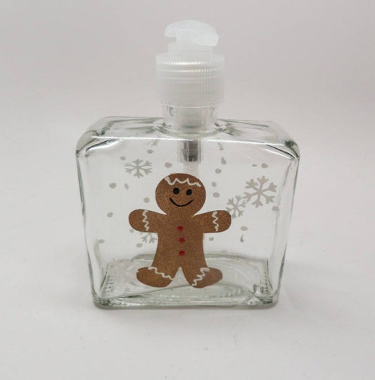 Gingerbread Soap Dispenser Hand Painted 8.5 oz dispenser