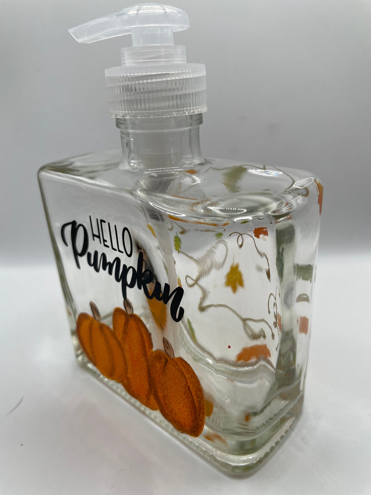 Hand Painted Three Pumpkin Soap or Lotion Dispenser Pumpkin Fall Decor, Kitchen decor, Bath decor, Hello Pumpkin