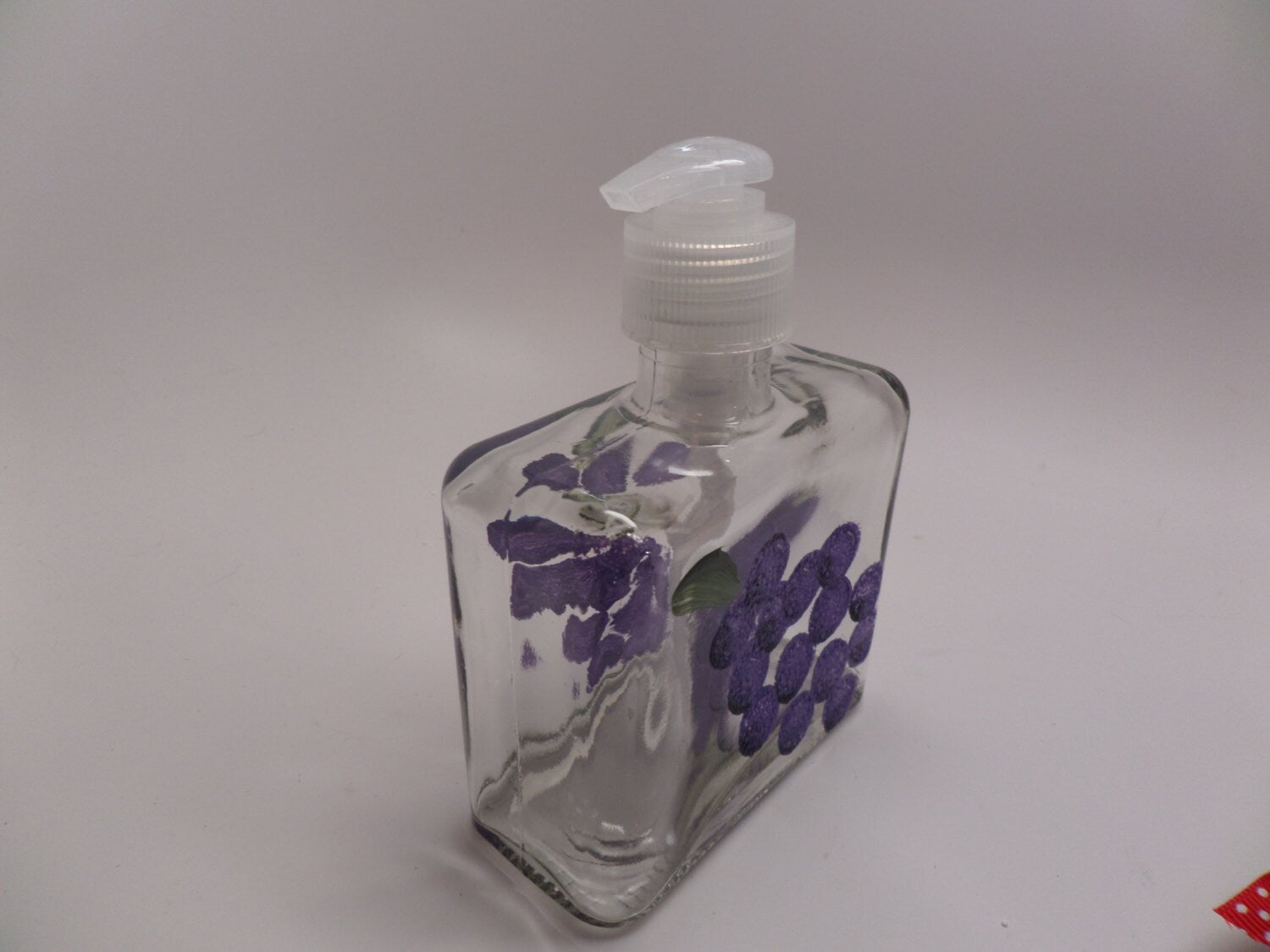 Hand Painted Grape soap or lotion dispenser