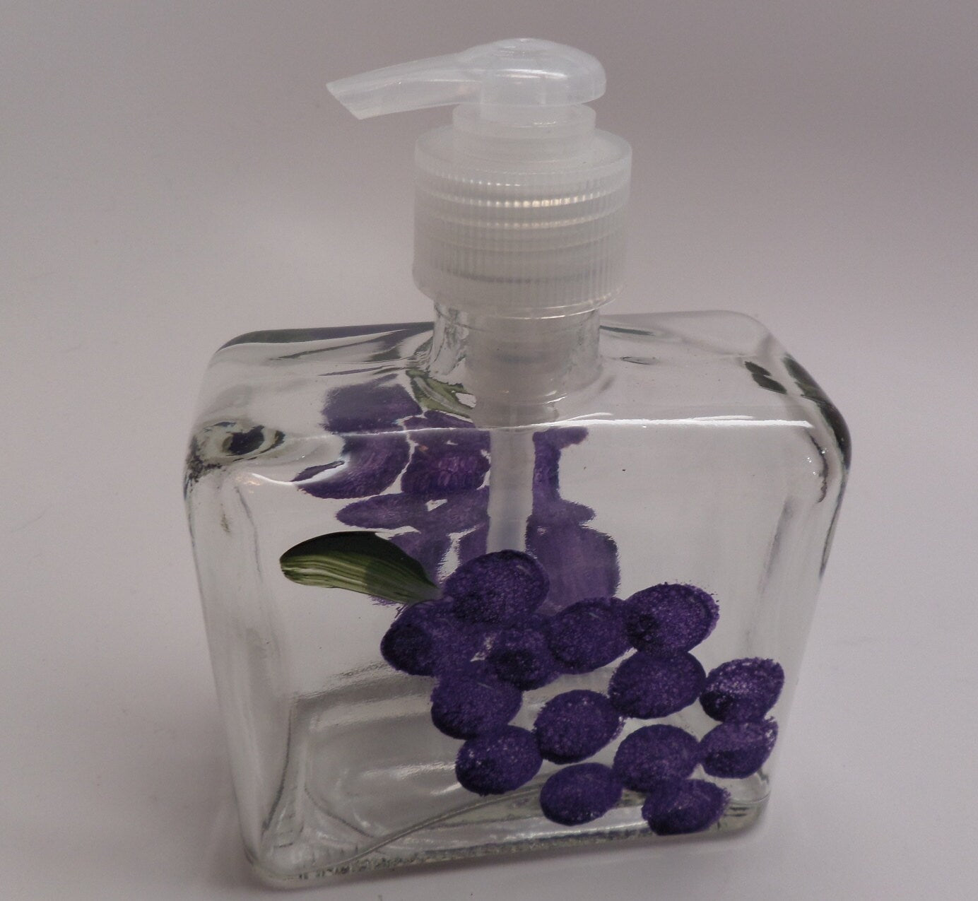 Hand Painted Grape soap or lotion dispenser