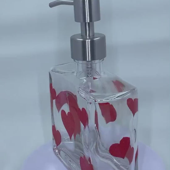 Hand painted Valentine Soap or Lotion Dispenser