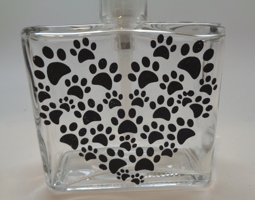 Pet Lover Heart Paw Print Soap or Lotion Dispenser Hand Painted