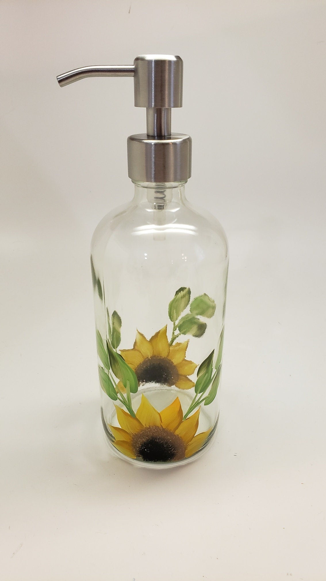 Sunflowers Soap Dispenser 16 oz dispenser Hand Painted