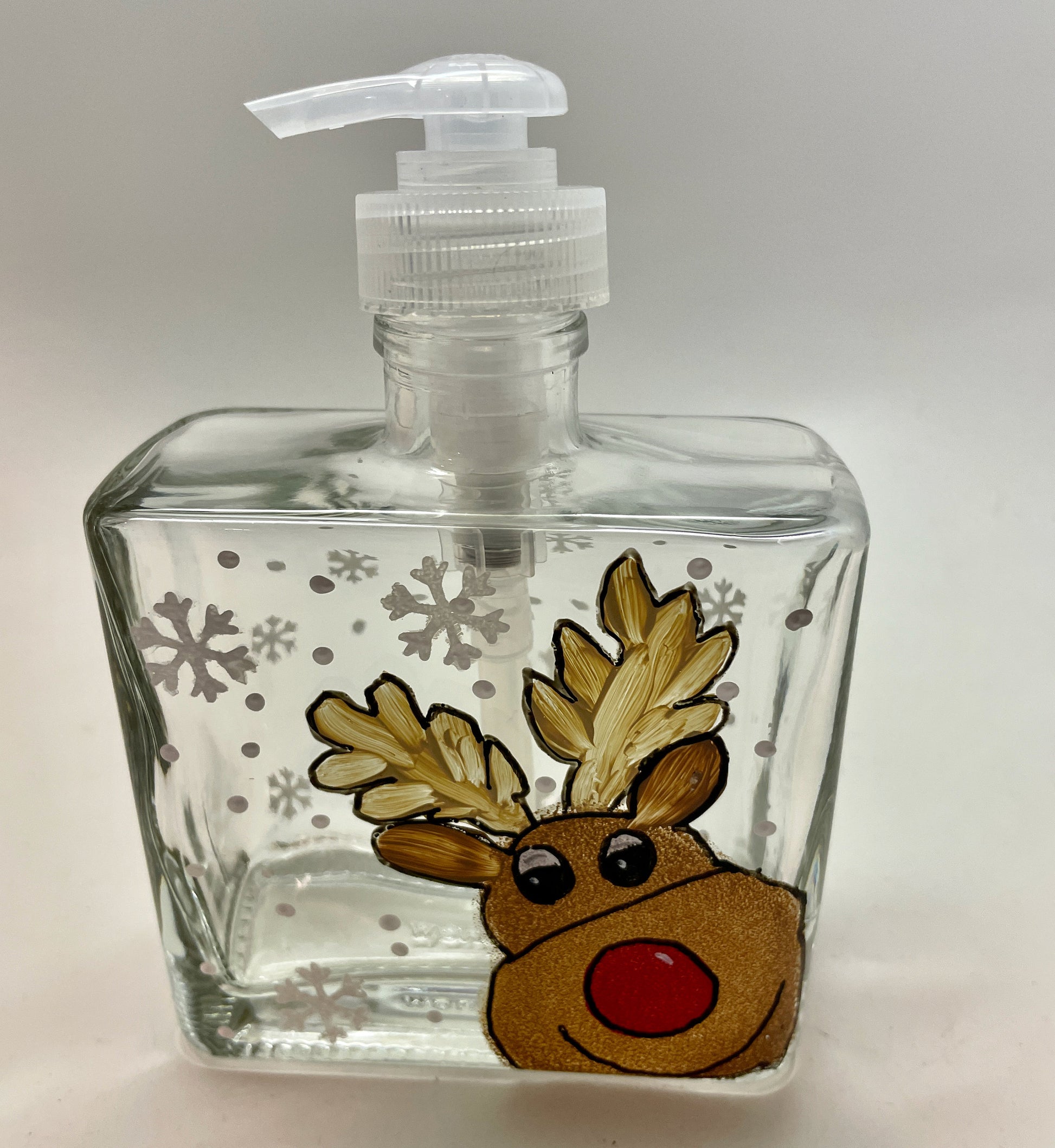 Hand Painted Reindeer Soap Dispenser
