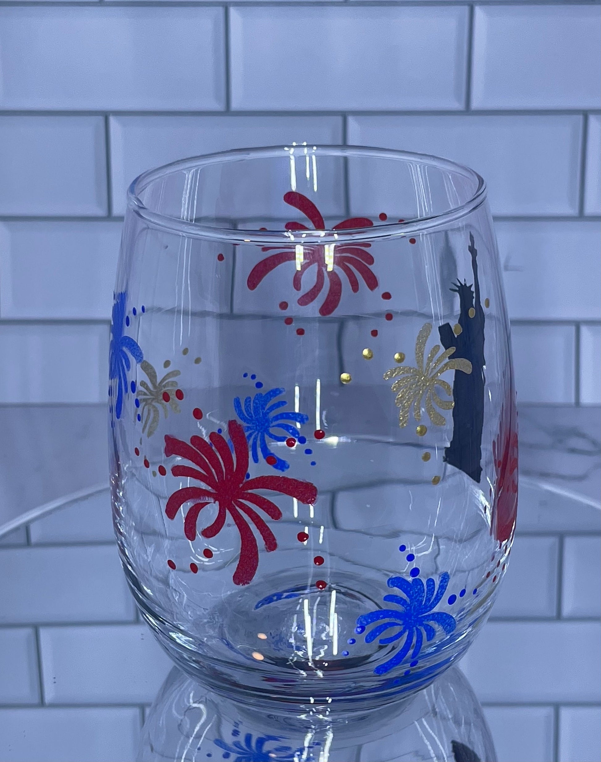 USA celebration Soap Dispenser Fireworks Red, White And Blue